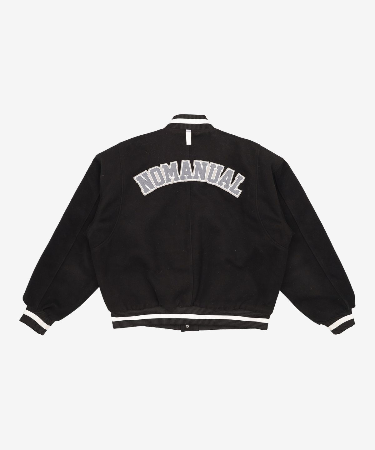 노매뉴얼(NOMANUAL) TAYLOR VARSITY JACKET - BLACK L