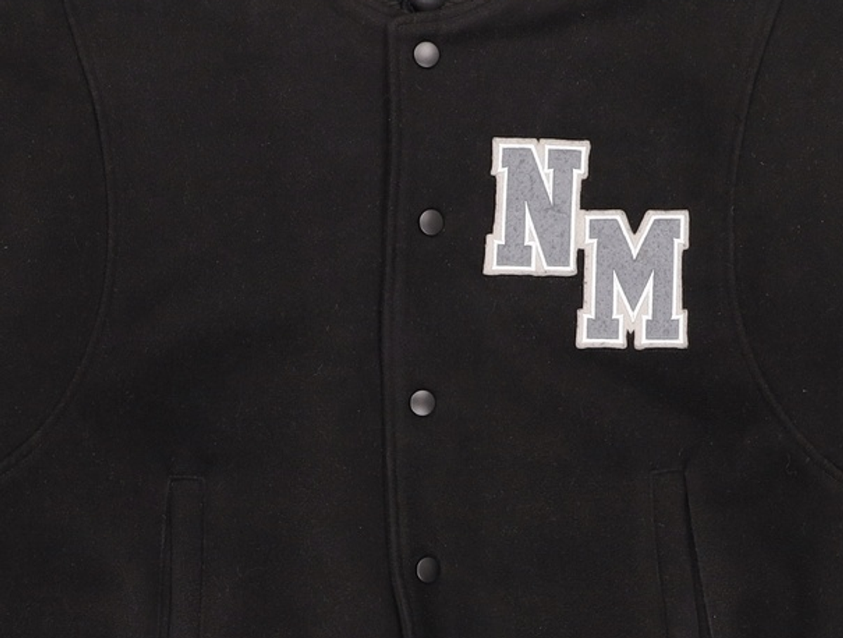 노매뉴얼(NOMANUAL) TAYLOR VARSITY JACKET - BLACK L