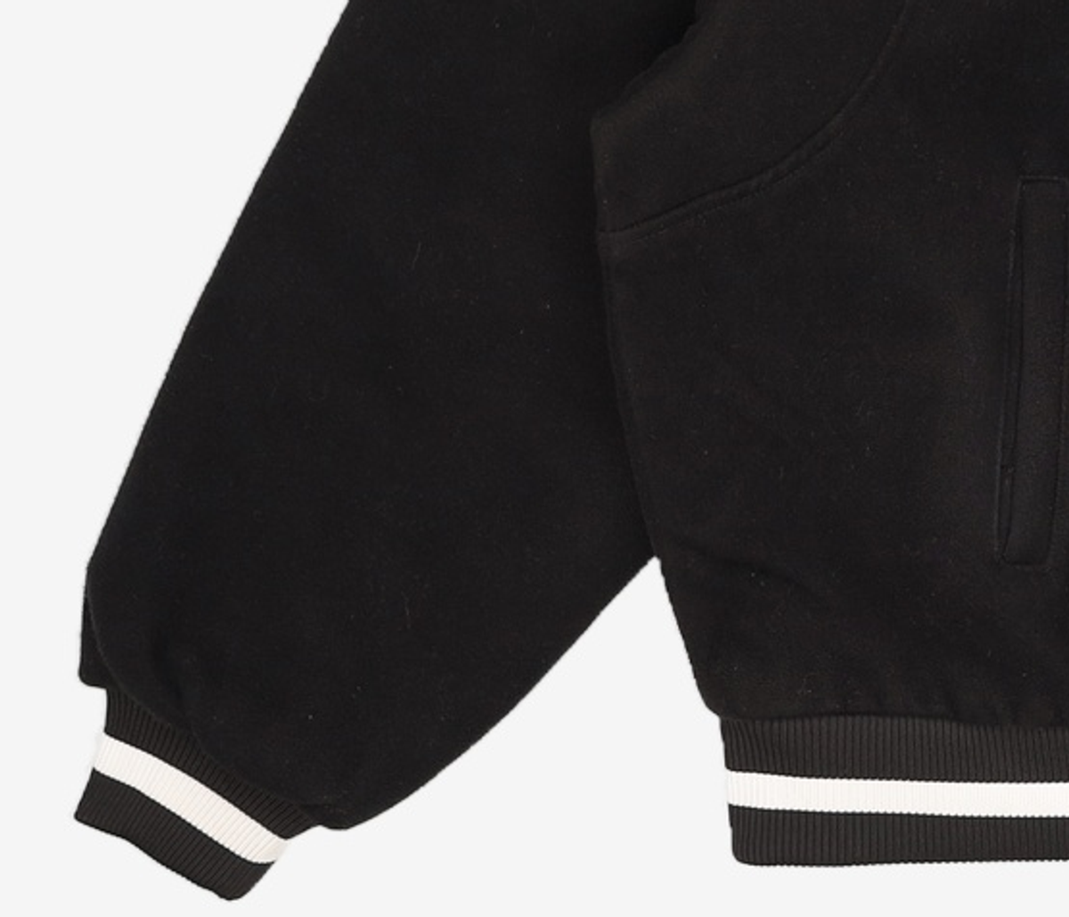 노매뉴얼(NOMANUAL) TAYLOR VARSITY JACKET - BLACK L