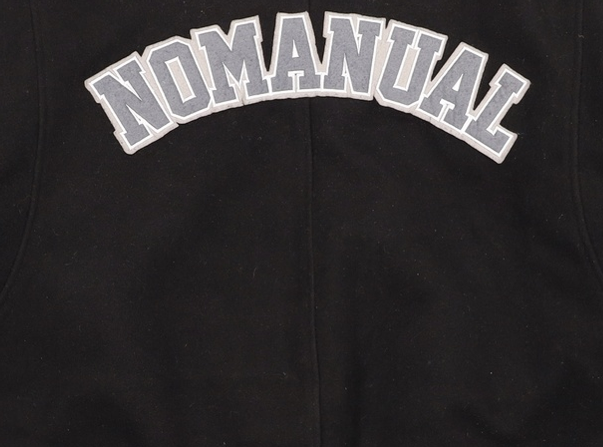 노매뉴얼(NOMANUAL) TAYLOR VARSITY JACKET - BLACK L