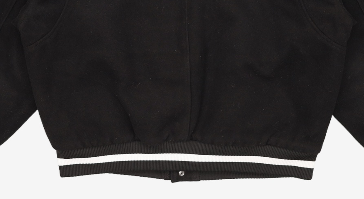 노매뉴얼(NOMANUAL) TAYLOR VARSITY JACKET - BLACK L