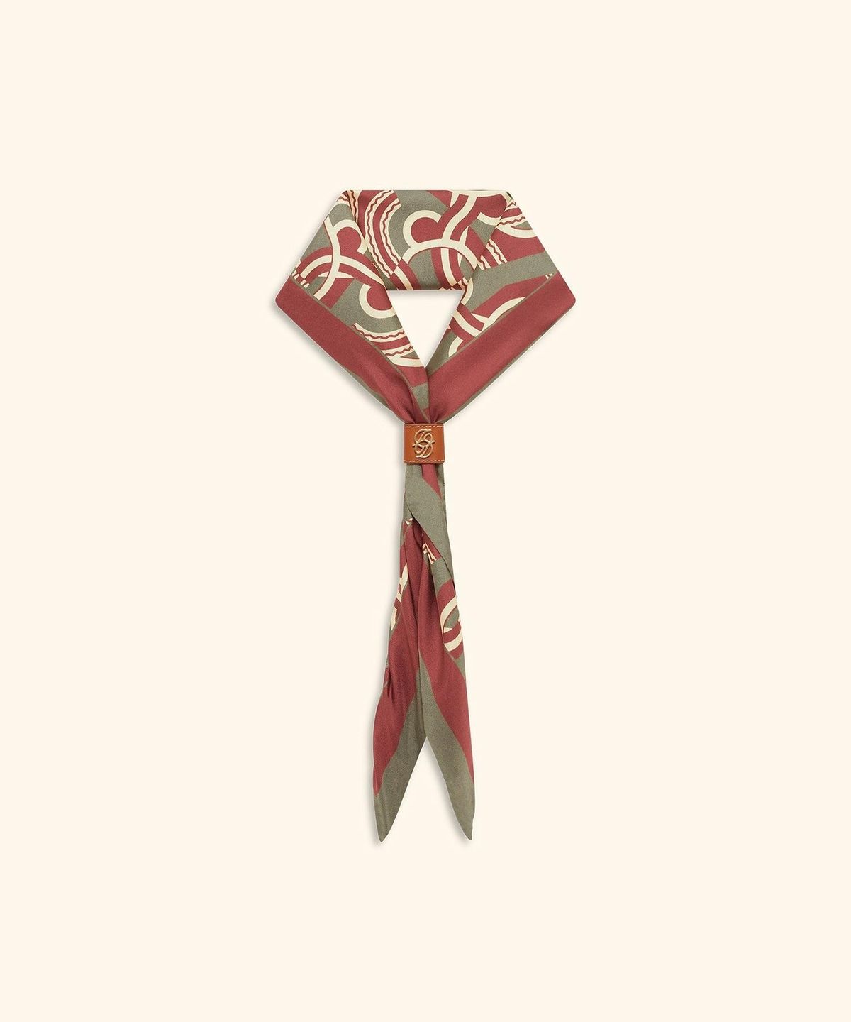드롤드무슈(DROLE DE MONSIEUR) Silk Chain Link Monogram Scarf D4AJA26100KHX