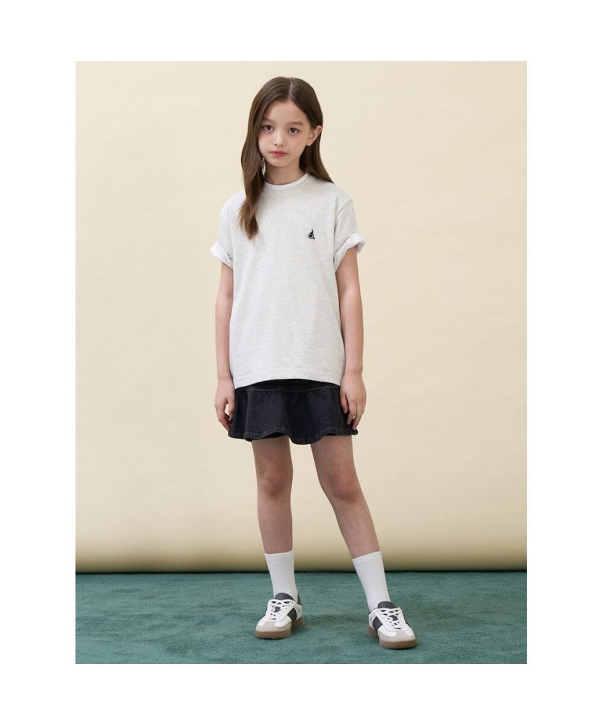 빈폴 키즈(BEANPOLE KIDS) 클래식 베이직 데님 치마 바지  블랙 (BI6827G015)