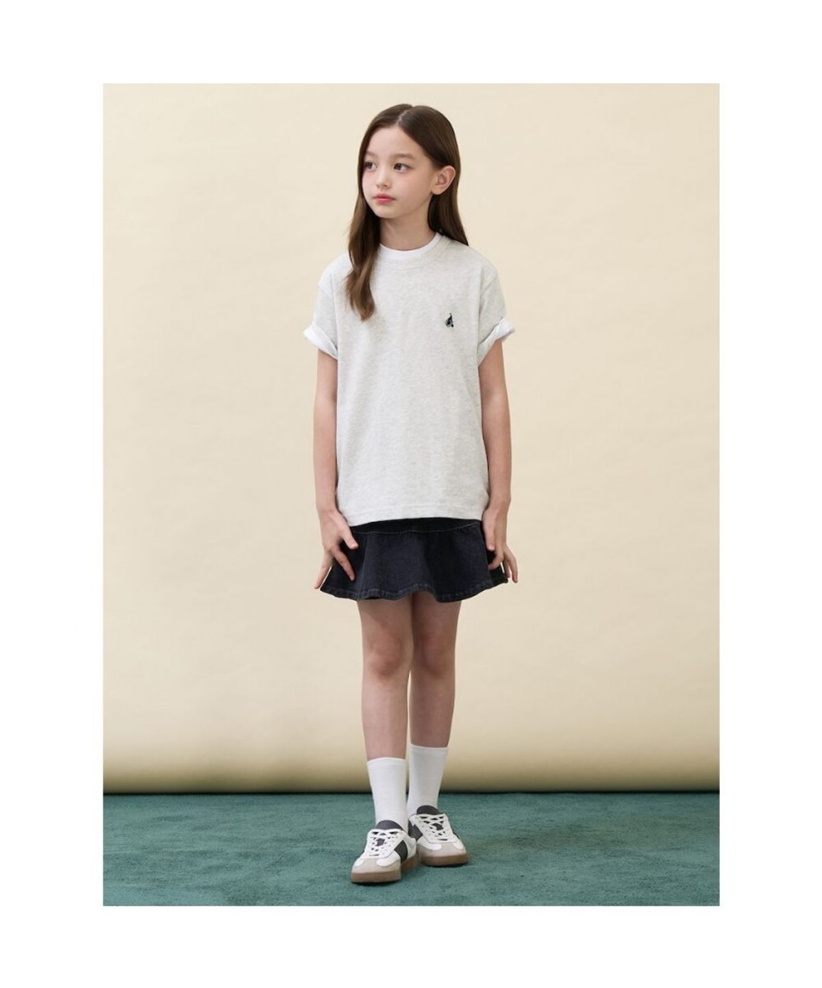 빈폴 키즈(BEANPOLE KIDS) 클래식 베이직 데님 치마 바지  블랙 (BI6827G015)