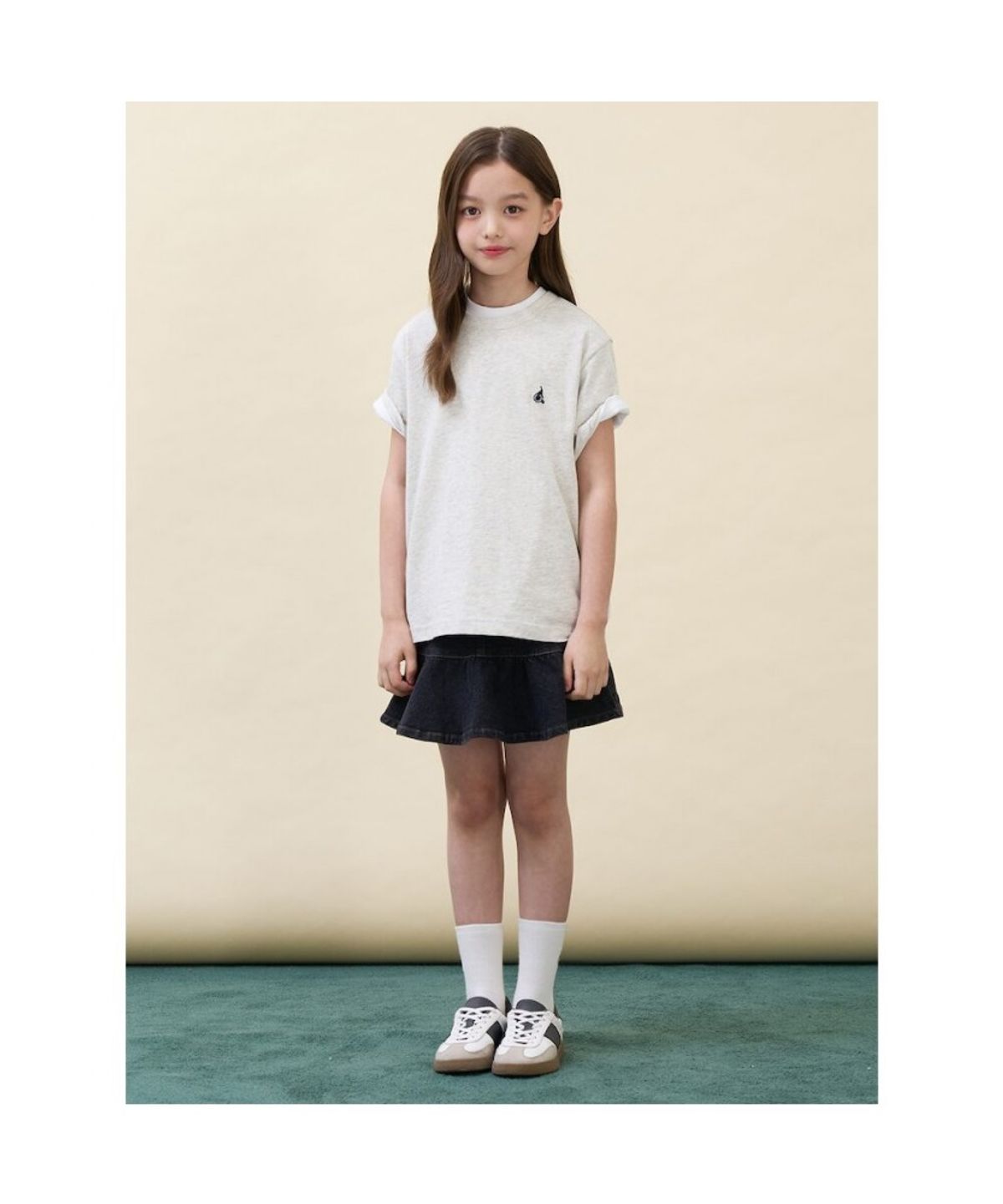 빈폴 키즈(BEANPOLE KIDS) 클래식 베이직 데님 치마 바지  블랙 (BI6827G015)