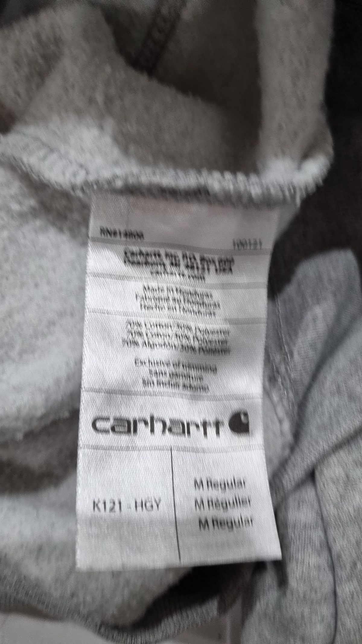 칼하트(CARHARTT) 미드웨이트 풀오버 후드 헤더그레이 / K121-HGY M