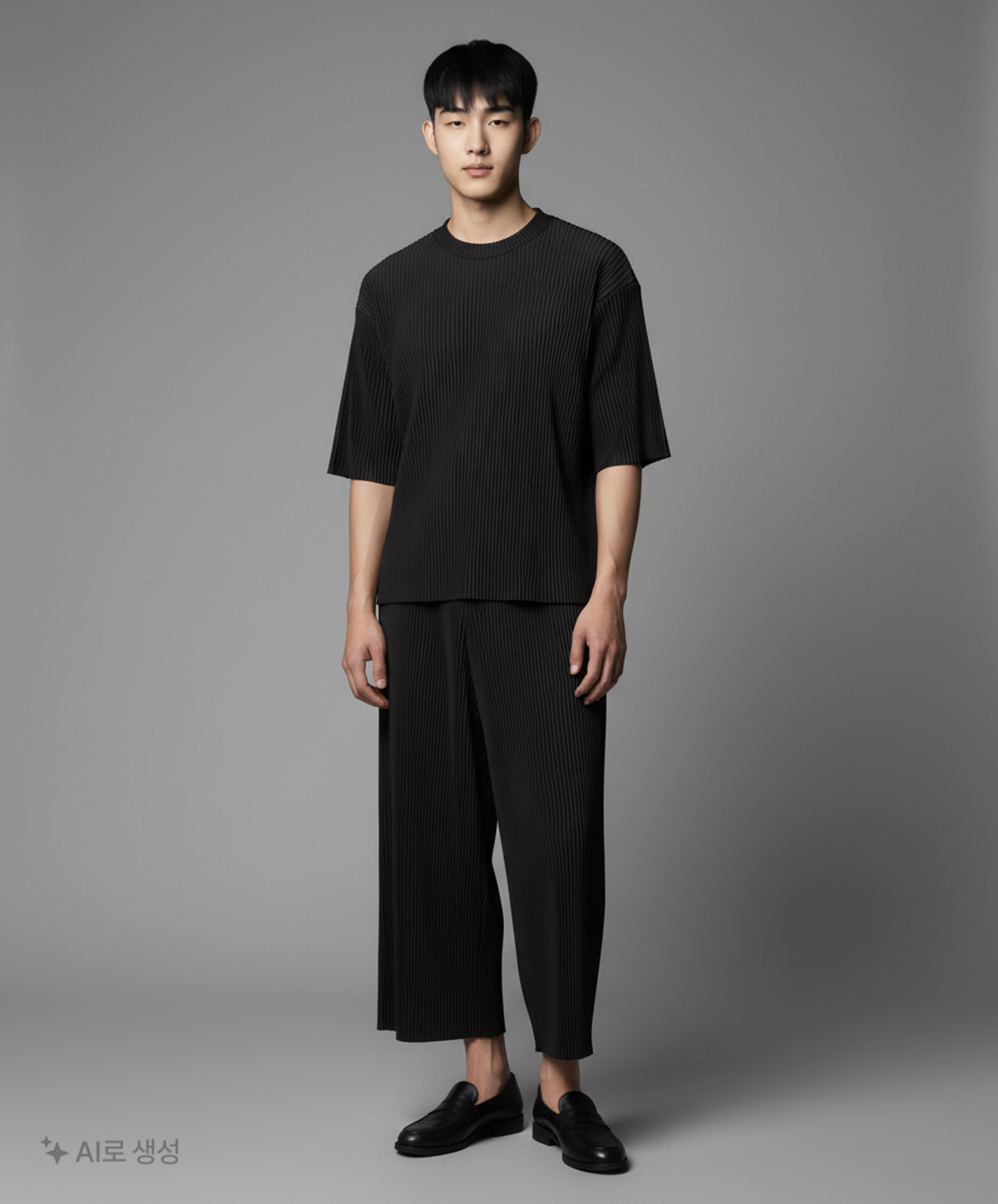 티엔지티(TNGT) Yoyogi Wide Fit Summer Pleats Pants (Black) TNPA5E210BK L
