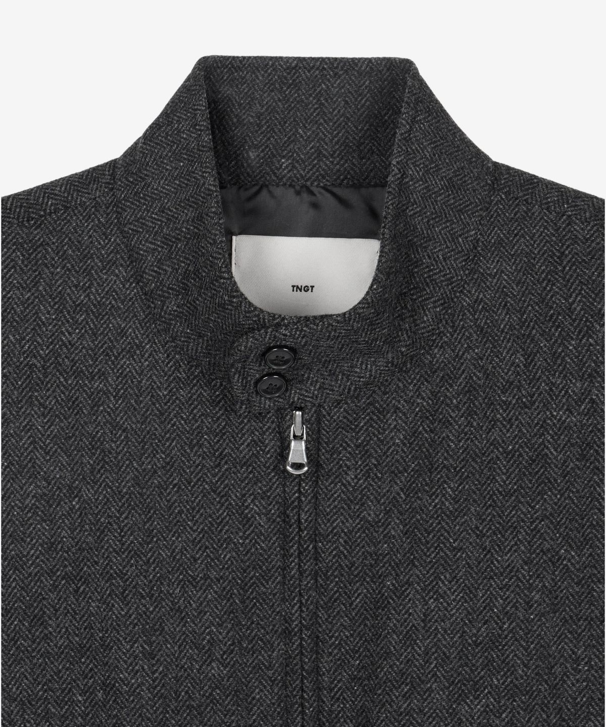 티엔지티(TNGT) Herringbone Harrington Jumper (Charcoal) TNJU6F105CG