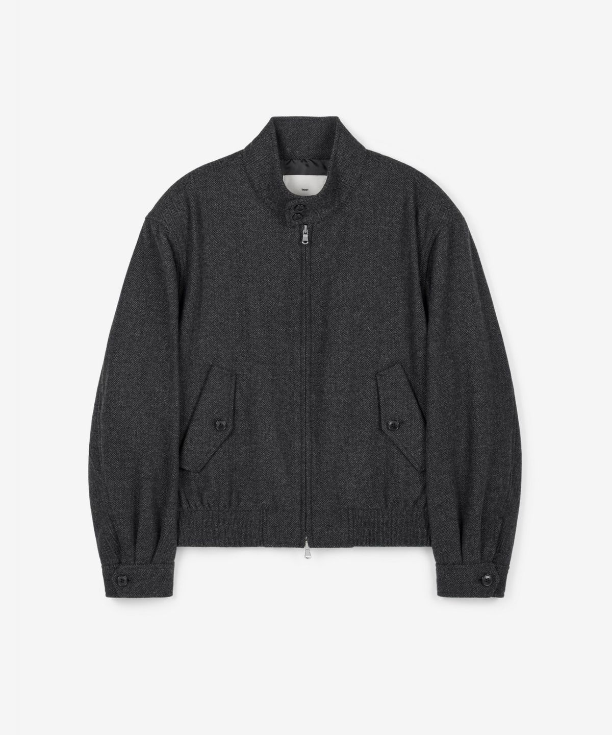 티엔지티(TNGT) Herringbone Harrington Jumper (Charcoal) TNJU6F105CG