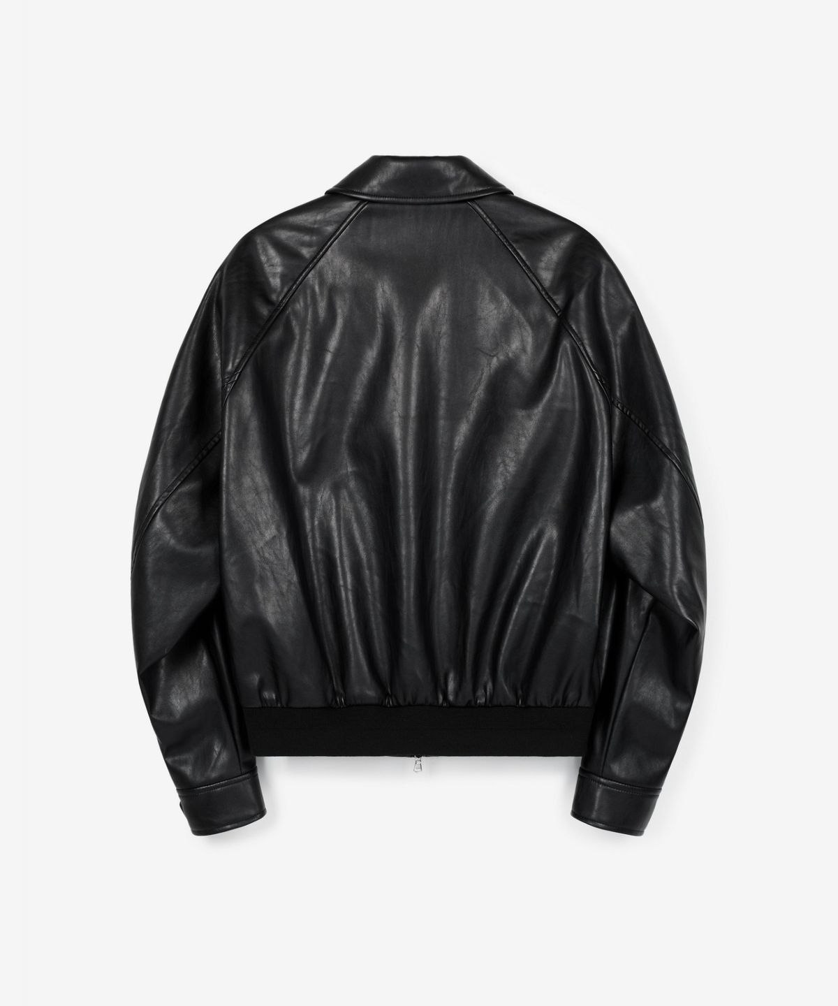 티엔지티(TNGT) Faux Leather A-2 Jumper (Black) TNJU6F106BK