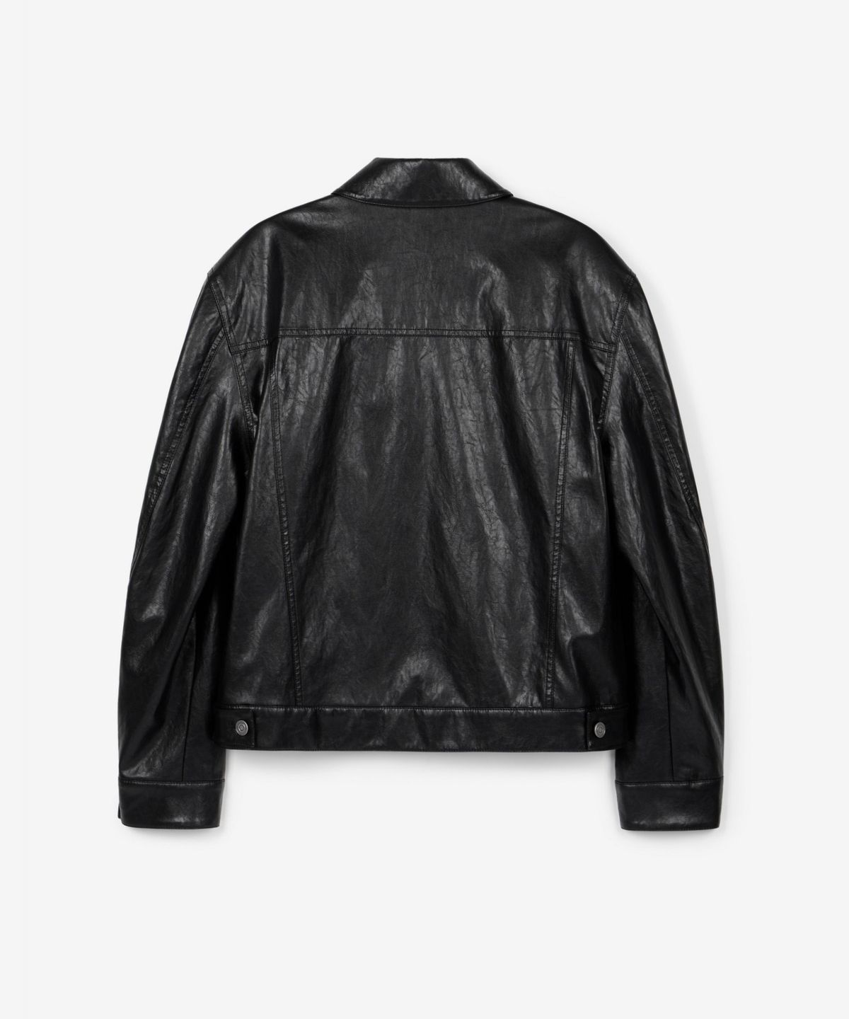 티엔지티(TNGT) Faux Leather Trucker (Washed Black) TNJU6F101BK