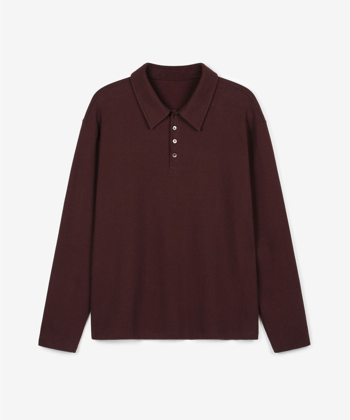 티엔지티(TNGT) Ribbed Slim Fit Polo T-Shirt (Red Brown) TNTS6F105W2