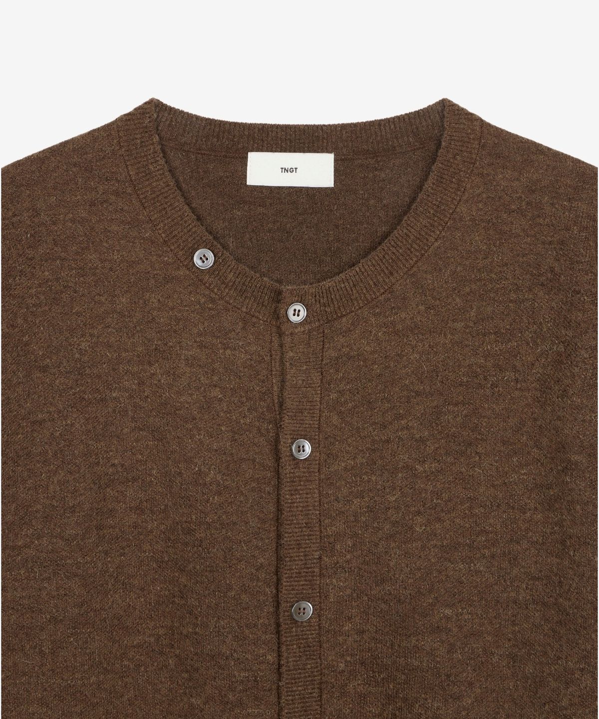 티엔지티(TNGT) Alpaca Round Cardigan (Brown) TNSW6F100W2