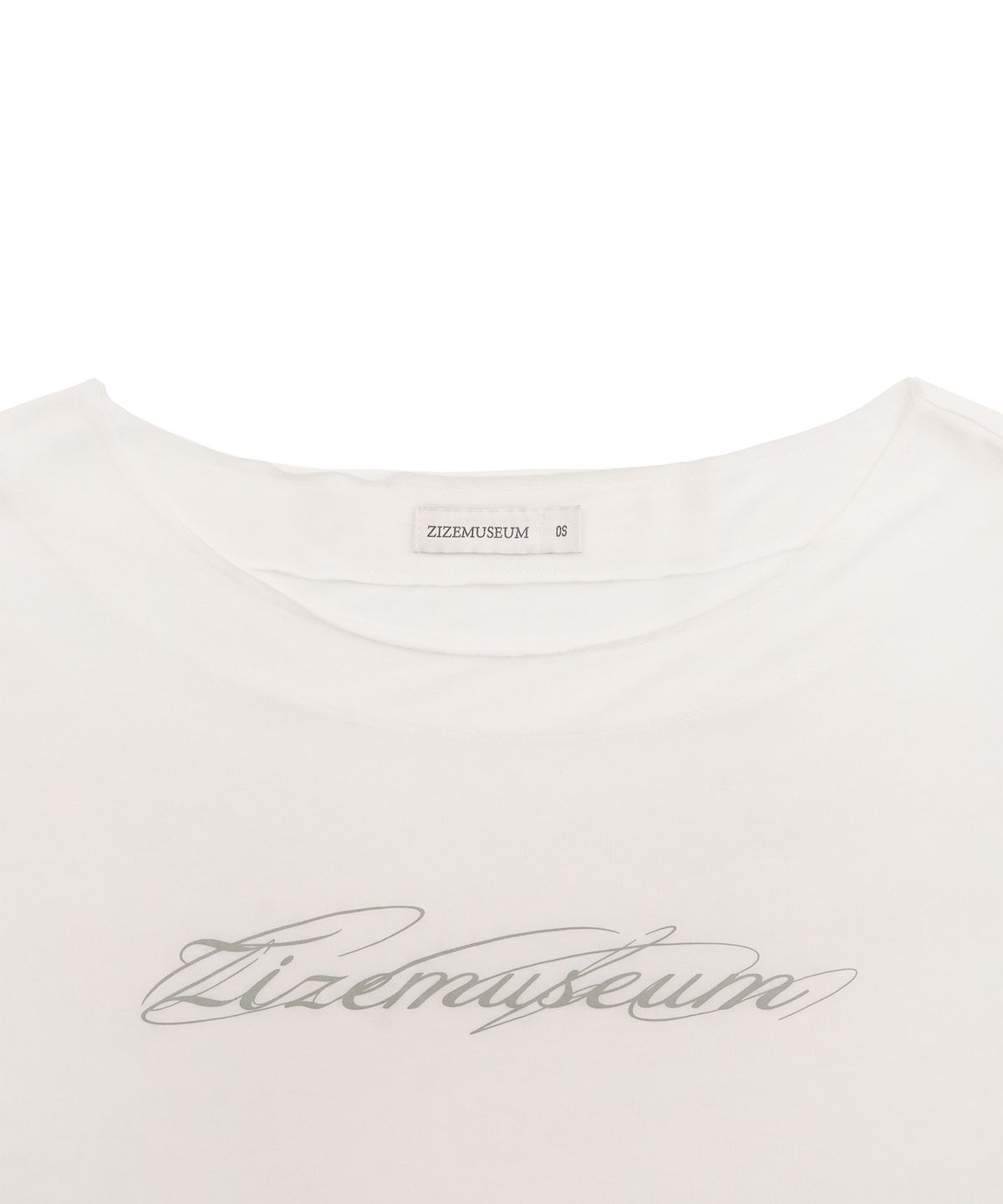 지제뮤지엄(ZIZEMUSEUM) ONE SHOULDER SHEER LONG SLEEVE (WHITE)