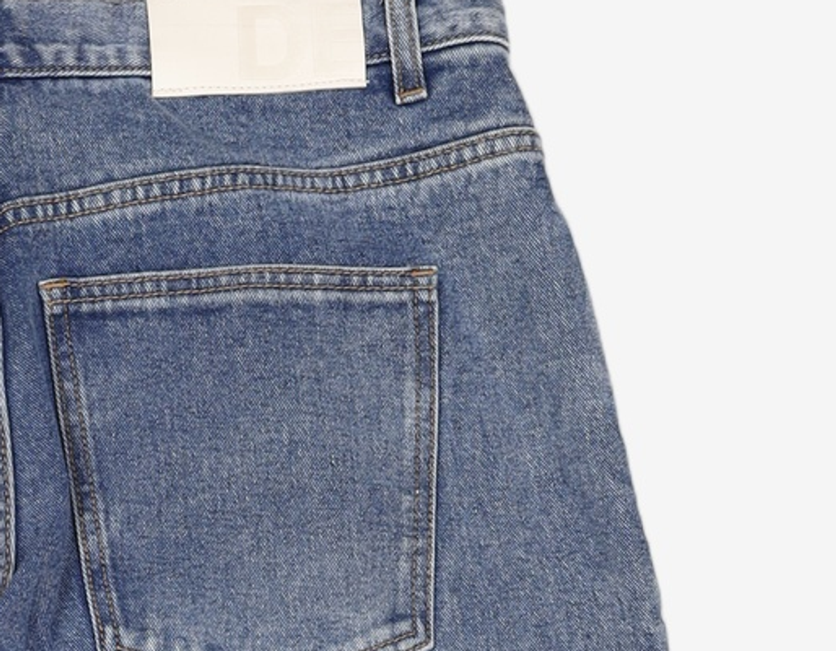 데케트(DECET) Deep Pleats Wide Jeans DCPT030Blue 34