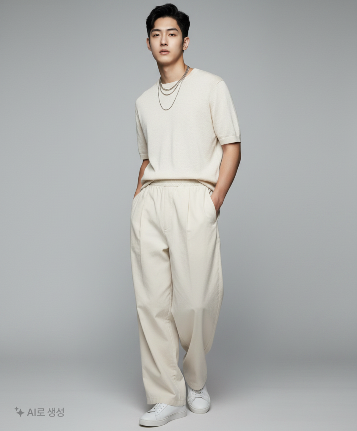 스파오(SPAO) (QR) 코튼 원턱 와이드 팬츠_SPTCC23C92 FREE