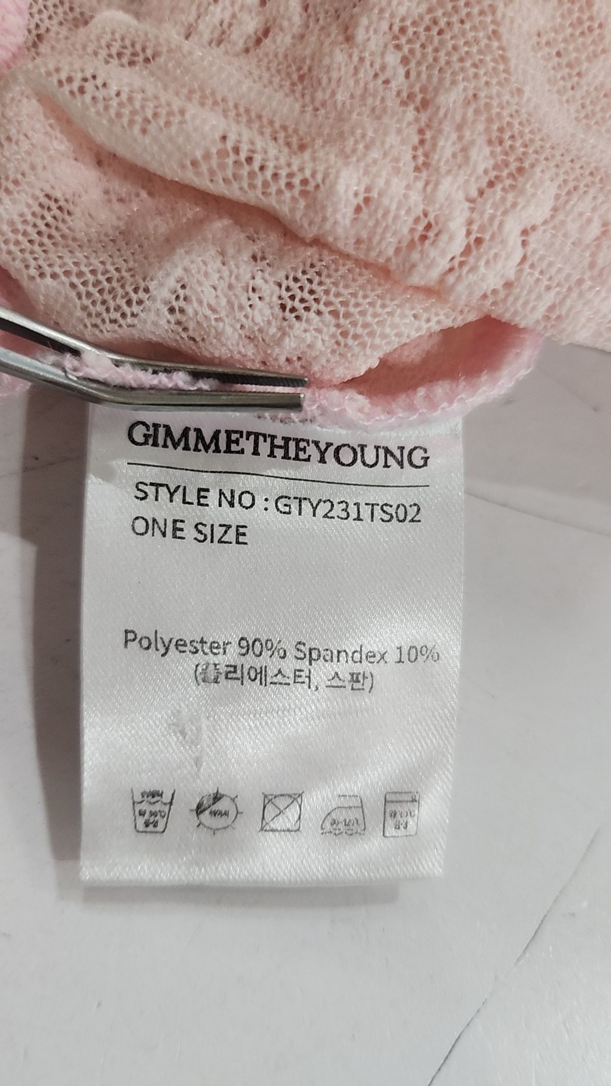 김미더영(GIMMETHEYOUNG) G_LACE MIXED TOP / PINK FREE