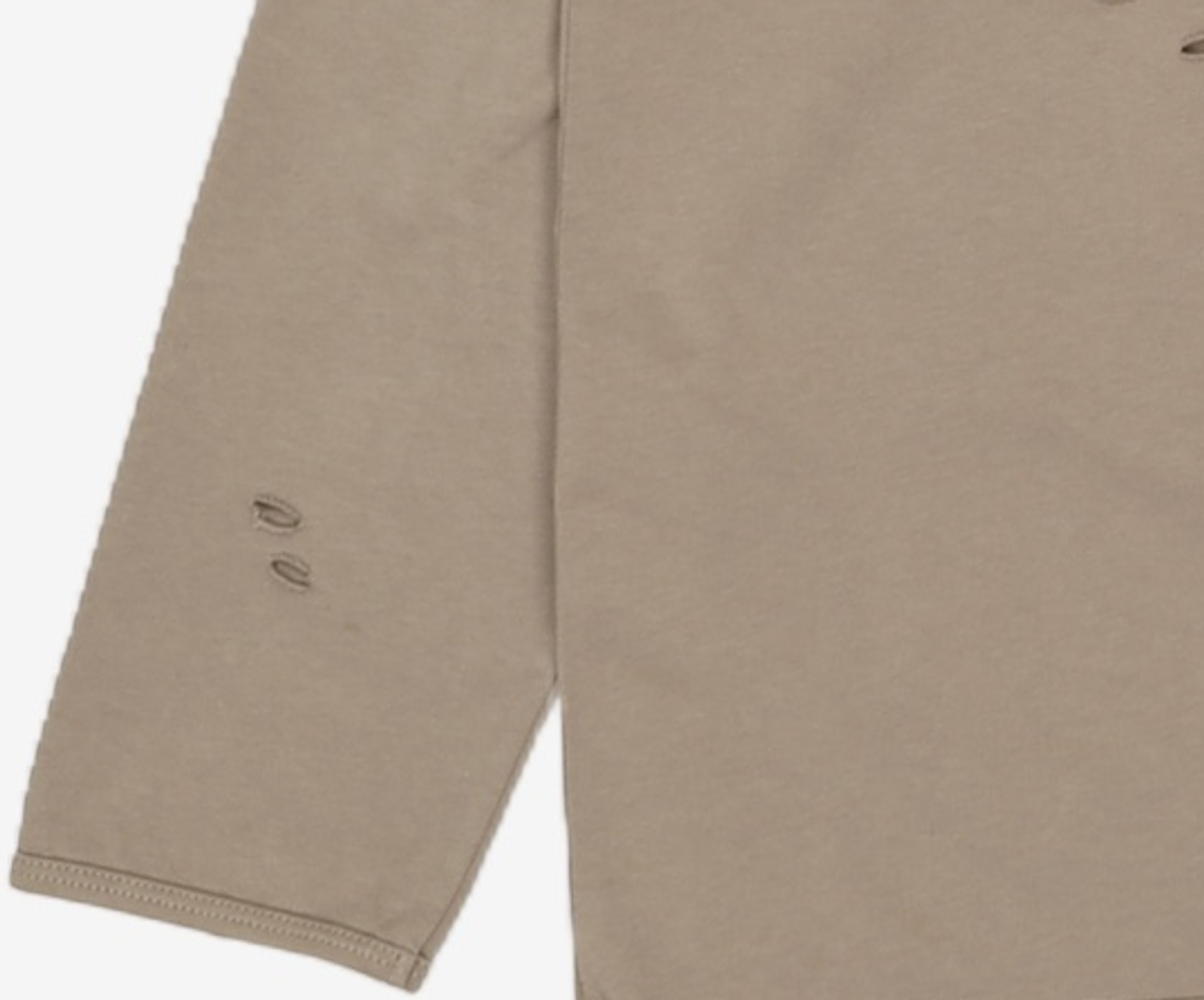 노매뉴얼(NOMANUAL) DAMAGED LONG SLEEVE TEE - WARM GRAY S