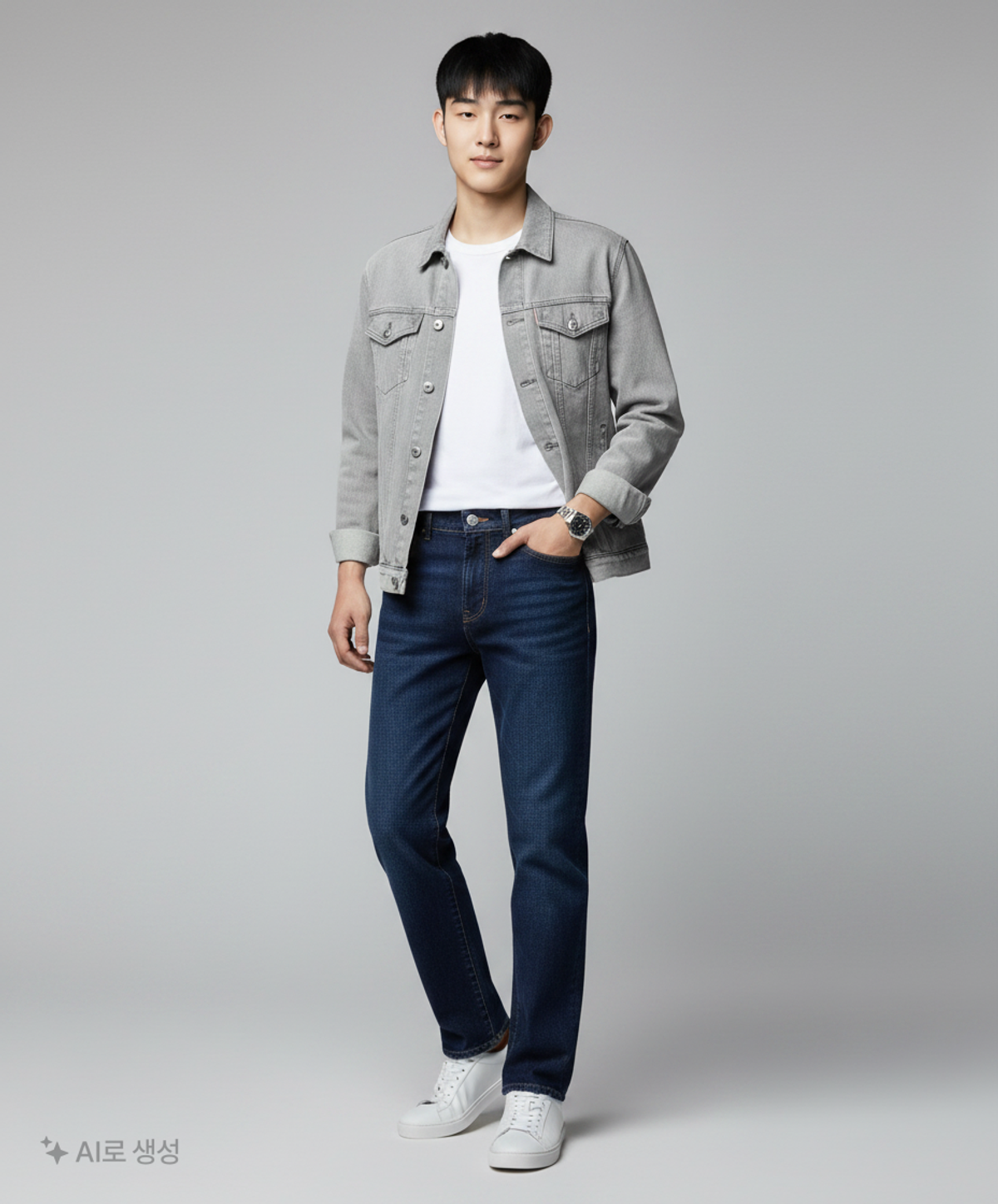 라코스테(LACOSTE) 남성 스트레이트 핏 데님 팬츠 [연청] W33L32