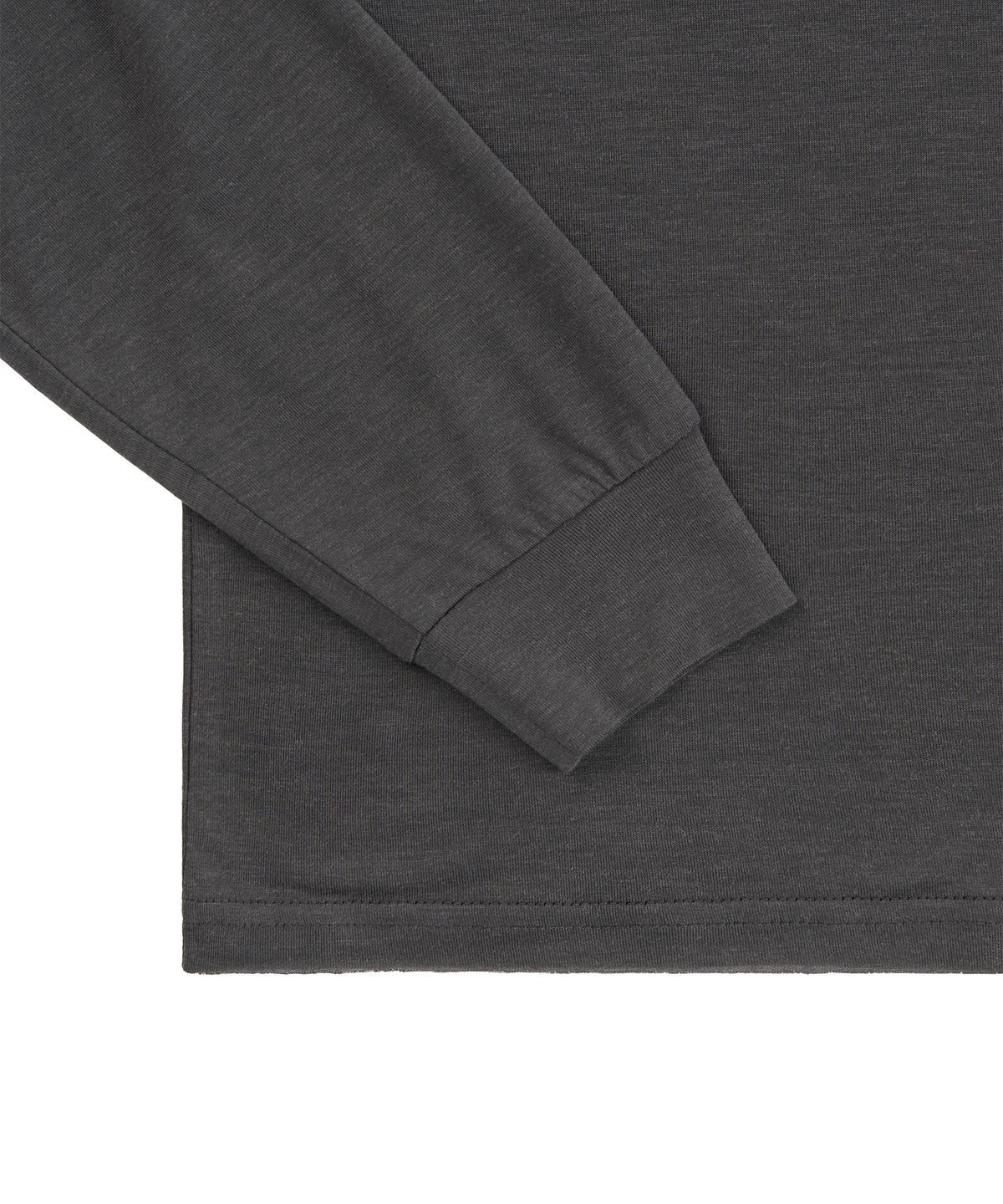 지제뮤지엄(ZIZEMUSEUM) ONE SHOULDER SHEER LONG SLEEVE (CHARCOAL)