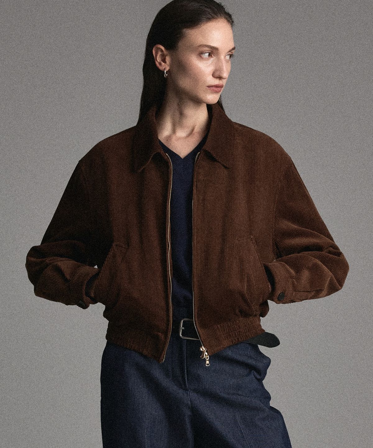 티엔지티 우먼(TNGT WOMAN) W Corduroy Swing-Top (Brown) TNJU6F102W2