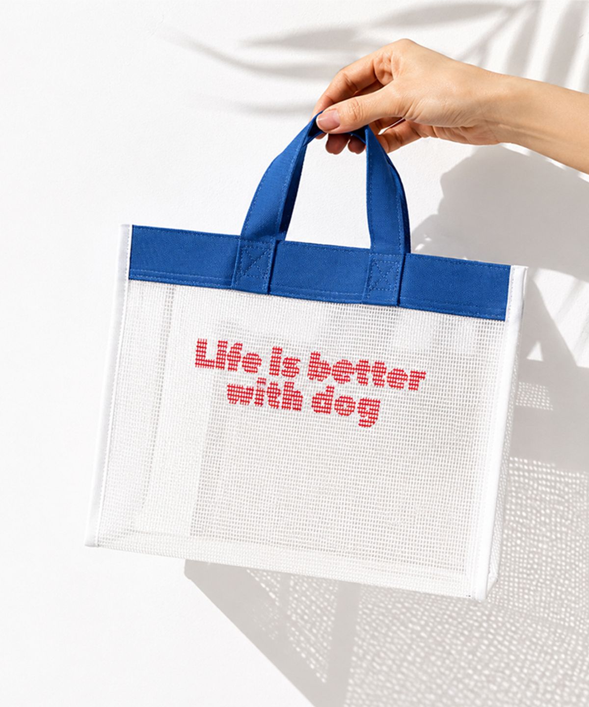 몽슈슈(MONCHOUCHOU) Country dog Mesh Tote Bag