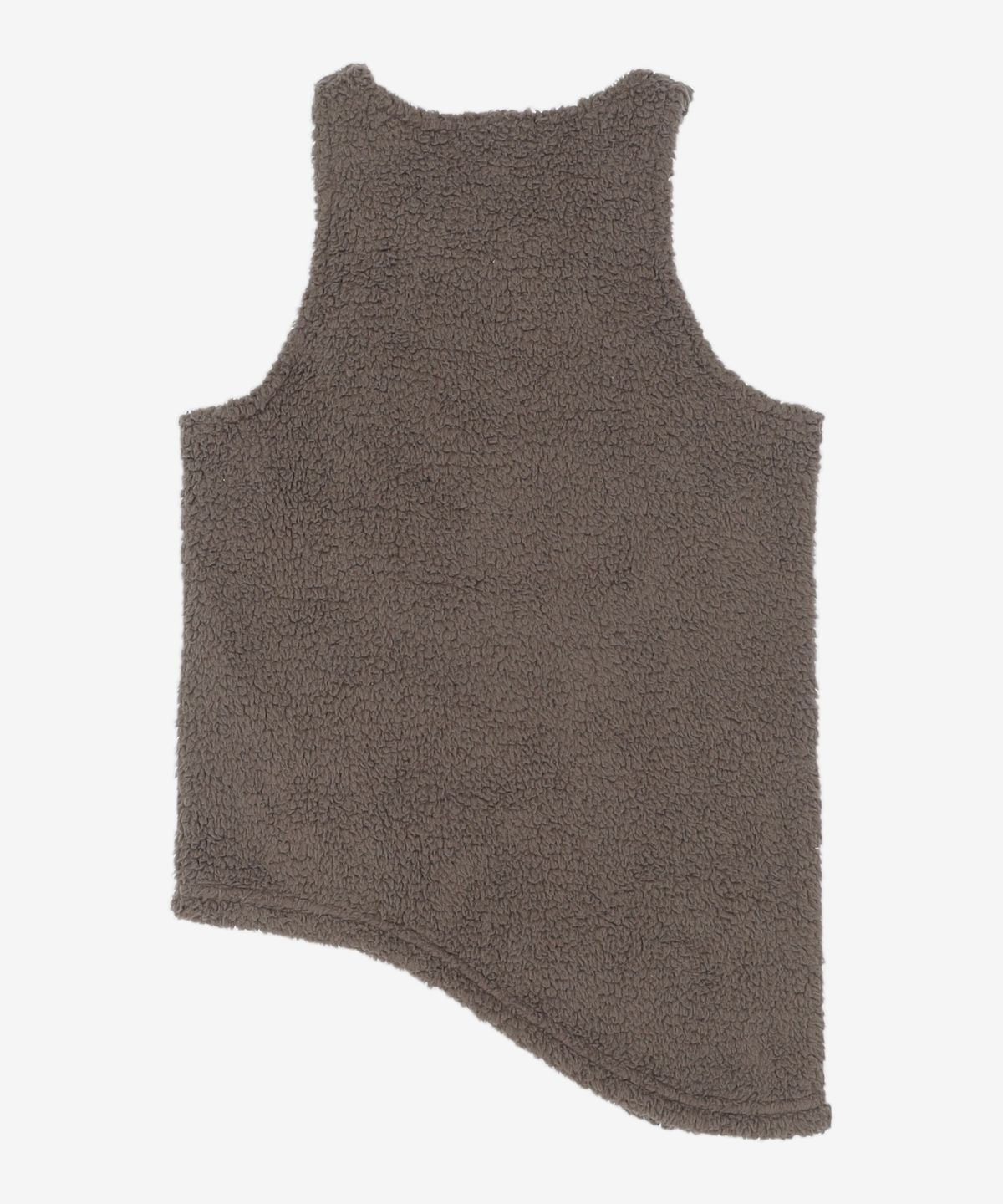 세릭(CERRIC) FLEECE UNBALANCE SLEEVELESS / CHARCOAL XS