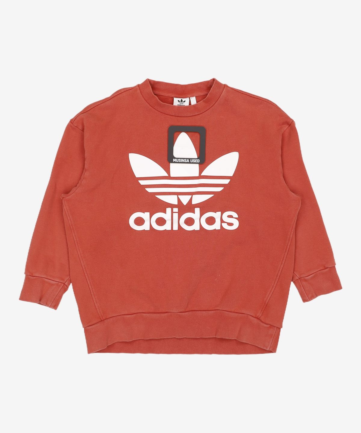 아디다스(ADIDAS) 아디컬러 오버사이즈 트레포일 스웻셔츠 - 시프트 오렌지 / DH5771 L