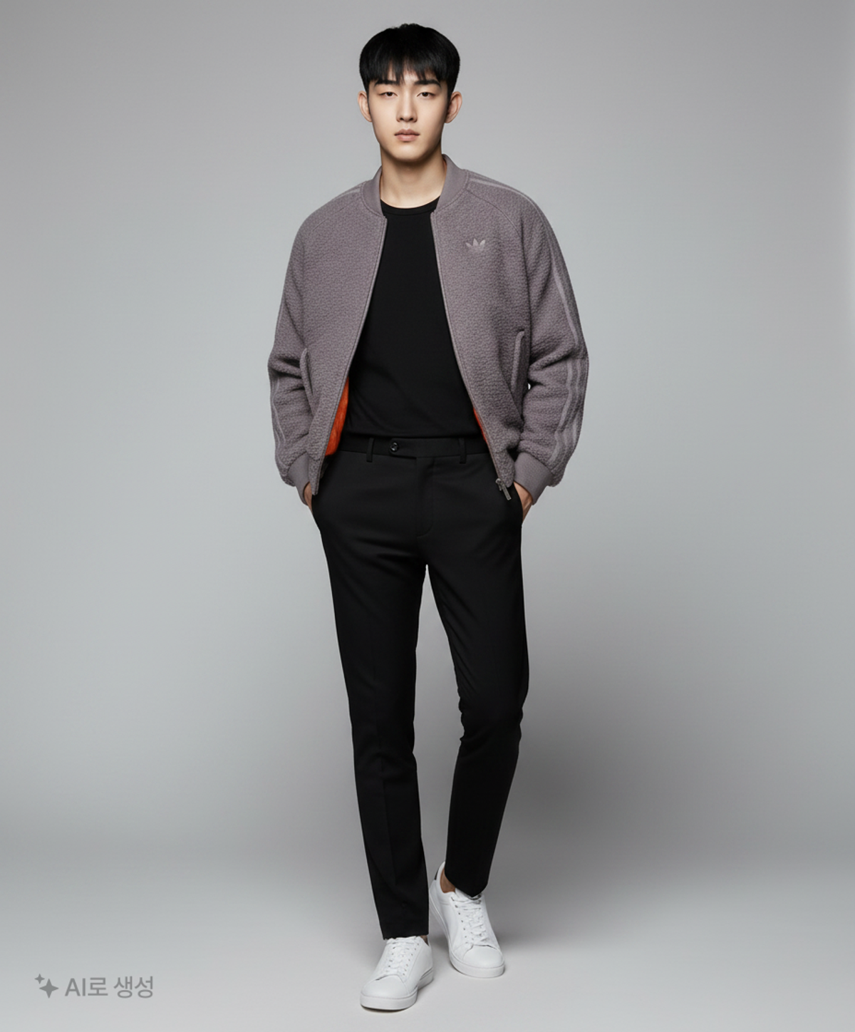아디다스(ADIDAS) 리버서블 슈퍼스타 봄버 재킷 - 그레이 / KR7618 XS