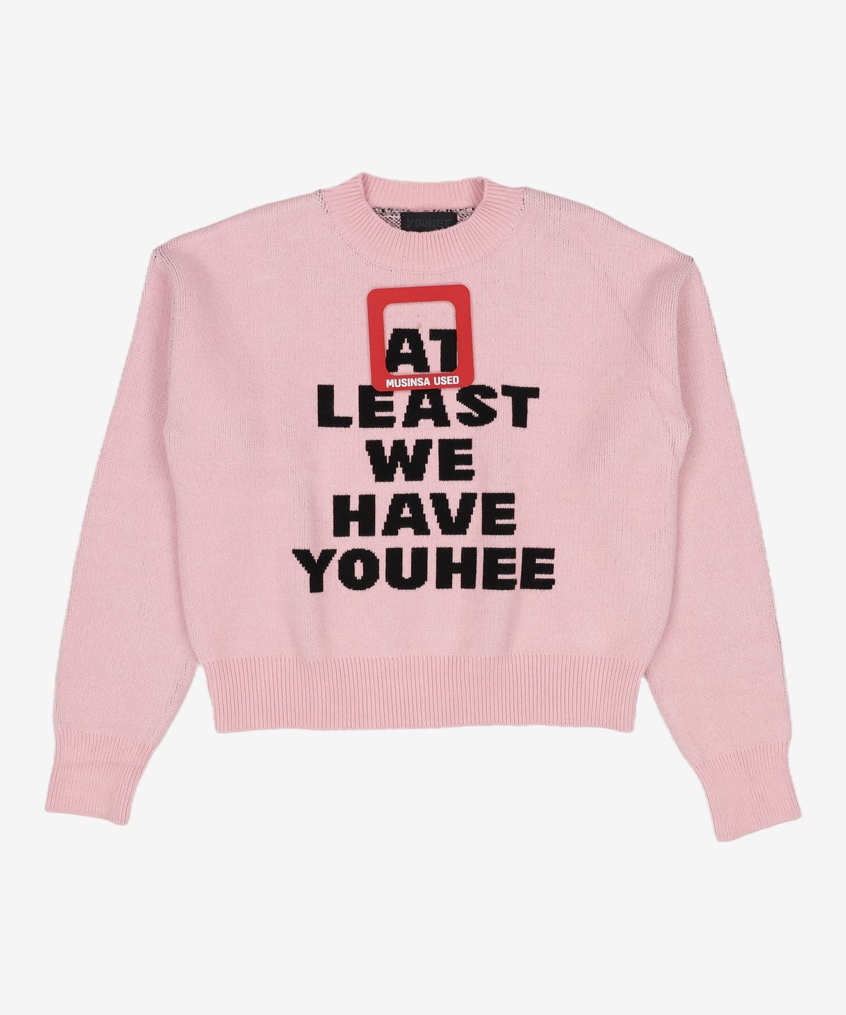 유희(YOUHEE) YOUHEE LETTERING PULLOVER KNIT PINK FREE