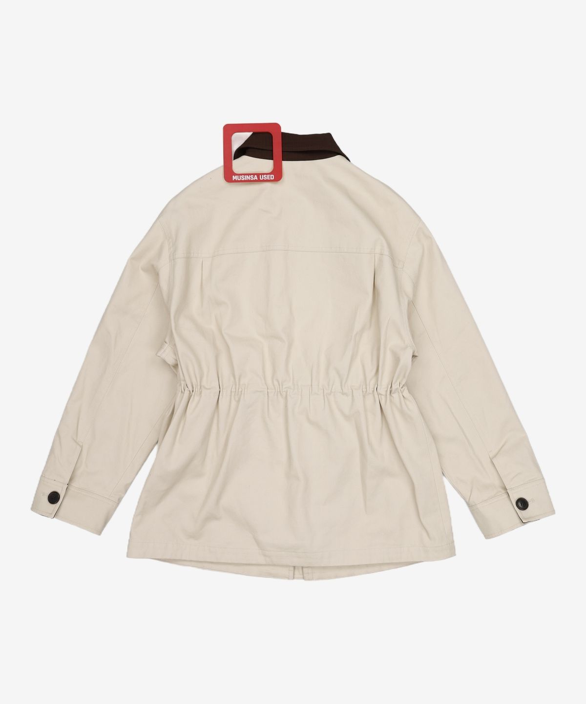 룩캐스트(LOOKAST) 브린 카라 사파리 자켓_에시 베이지 / BRYNN COLLAR SAFARI JACKET_ASH BEIGE ONE