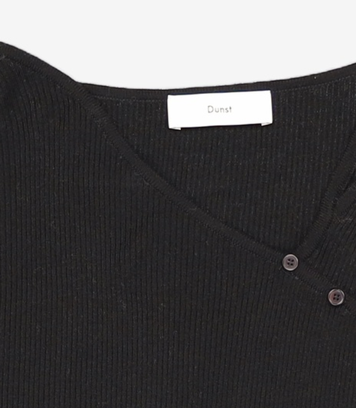 던스트(DUNST) RIBBED CUT OUT KNIT TOP BLACK_UDSW4A211BK S