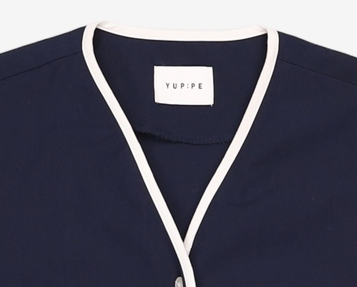 엽페(YUPPE) wrap shirts_navy FREE