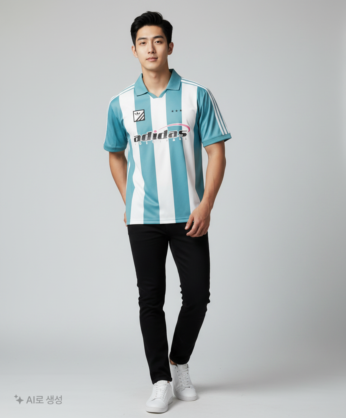 아디다스(ADIDAS) 풋볼 폴로 셔츠 - 민트:화이트 / IW6307 S