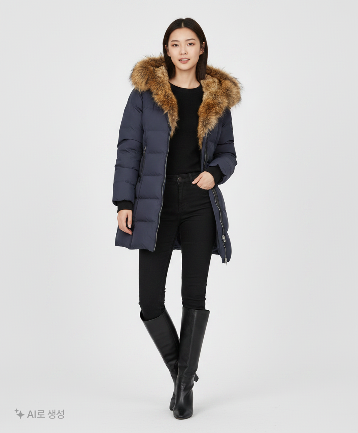 맥케이지(MACKAGE) 하프 패딩/하프 헤비 아우터 M