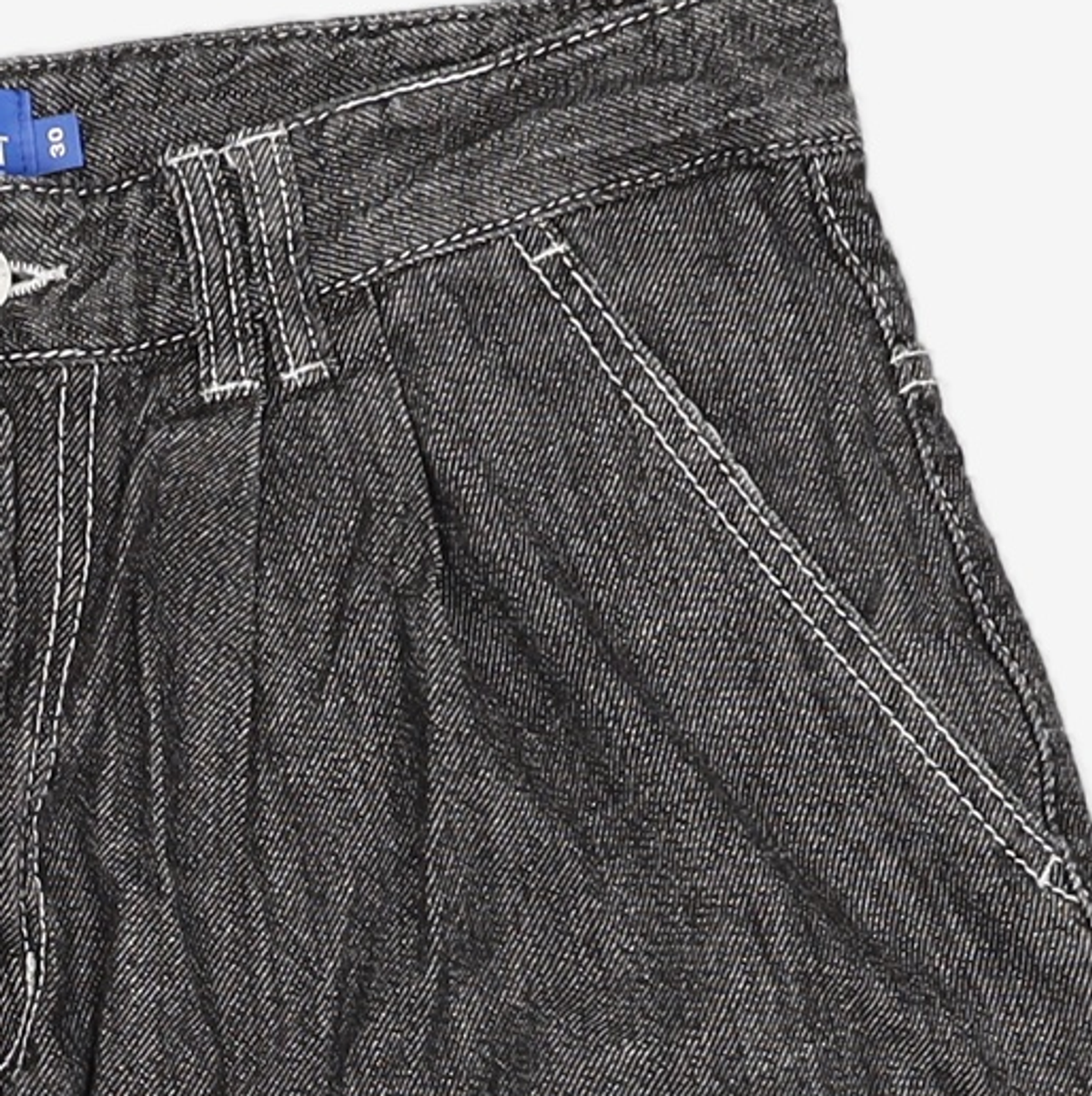 데케트(DECET) [썸머 린넨라이크]Linen Like 2Pleats Shorts DCPT006AshBlack 30
