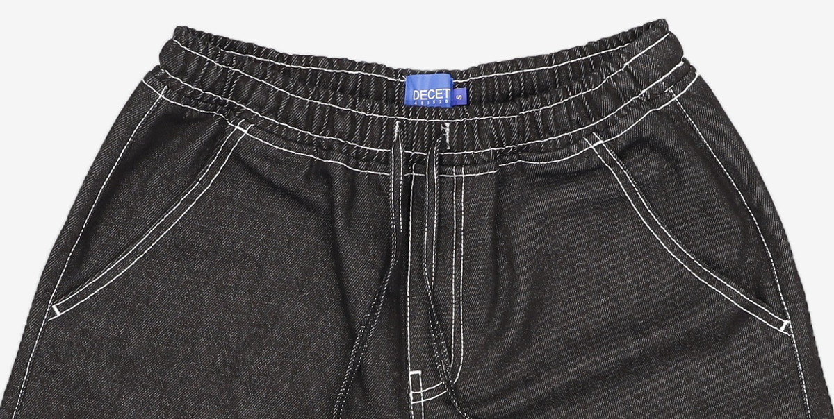 데케트(DECET) Comfortable Banding Denim Shorts DCPT026CPBlack S
