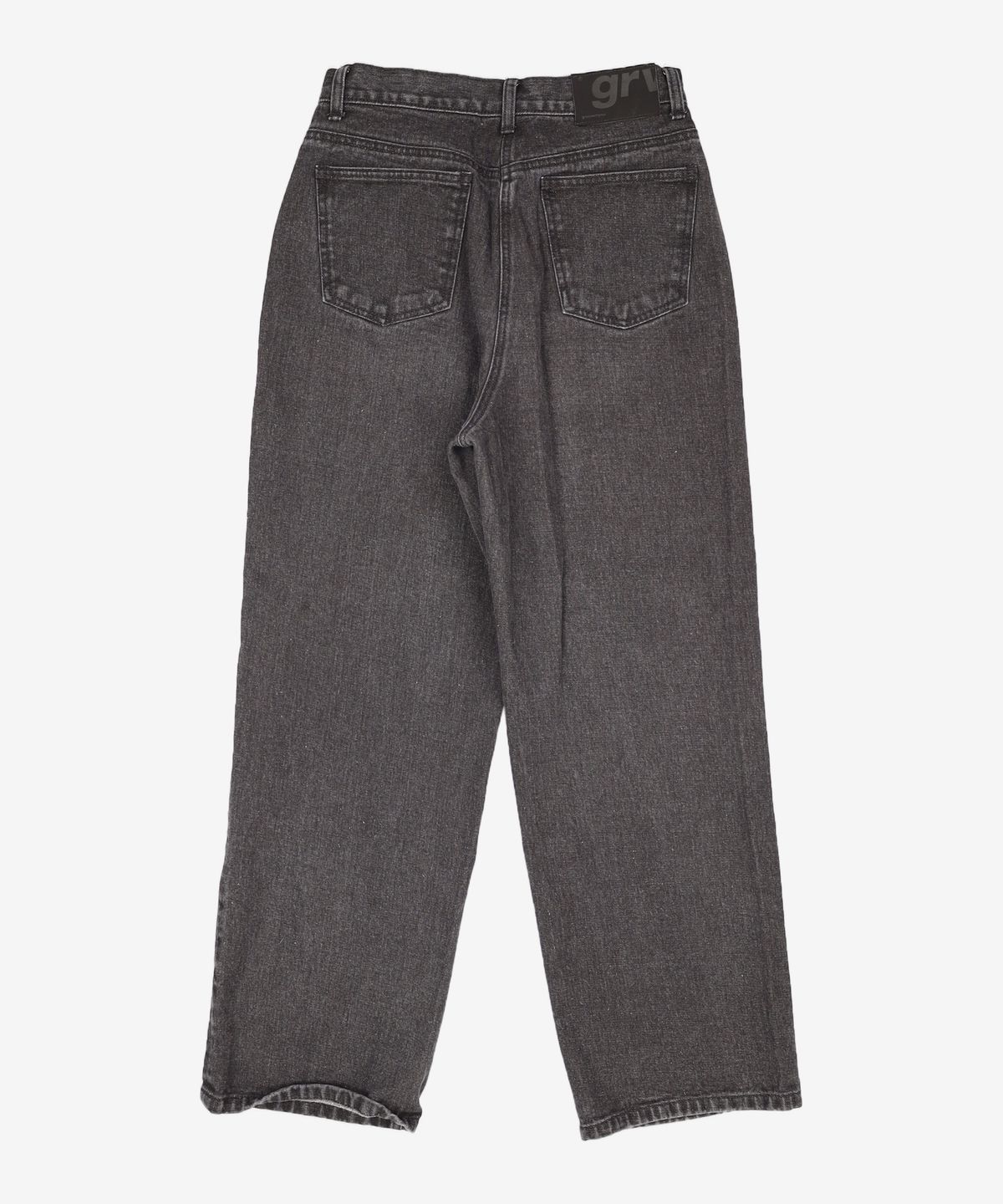 그루브라임(GROOVE RHYME) (W) DENIM WIDE PANTS (BLACK) [LRSFDDW718M] M