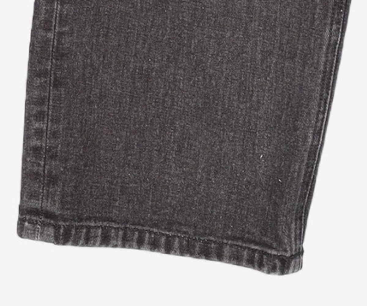 그루브라임(GROOVE RHYME) (W) DENIM WIDE PANTS (BLACK) [LRSFDDW718M] M