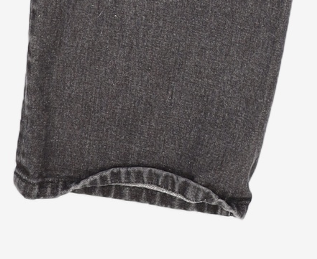 그루브라임(GROOVE RHYME) (W) DENIM WIDE PANTS (BLACK) [LRSFDDW718M] M