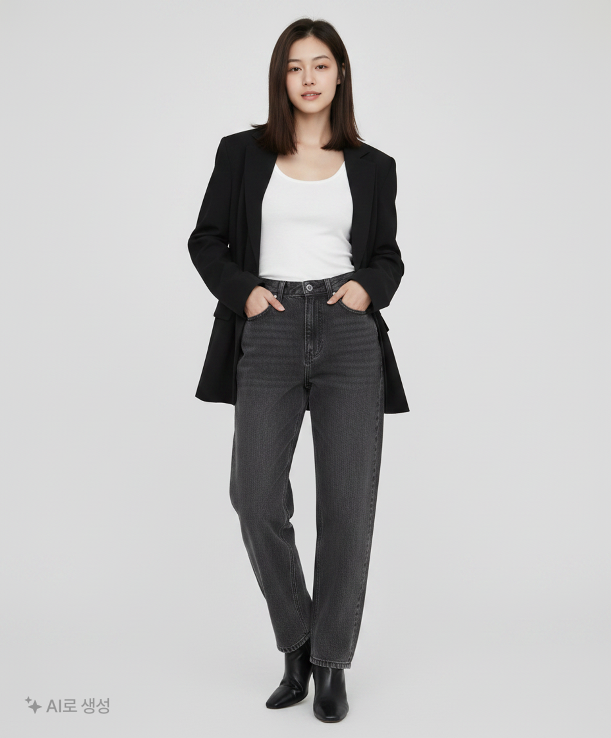 그루브라임(GROOVE RHYME) (W) DENIM WIDE PANTS (BLACK) [LRSFDDW718M] M