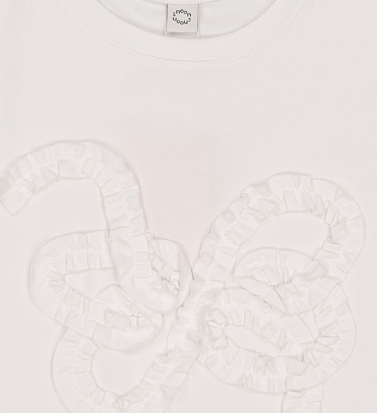 시눈(SINOON) Butterfly Frill T-Shirts (White) M