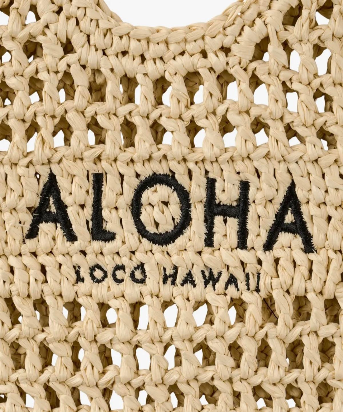 로코하와이(LOCO HAWAII) 알로하 라피아백 M 베이지
