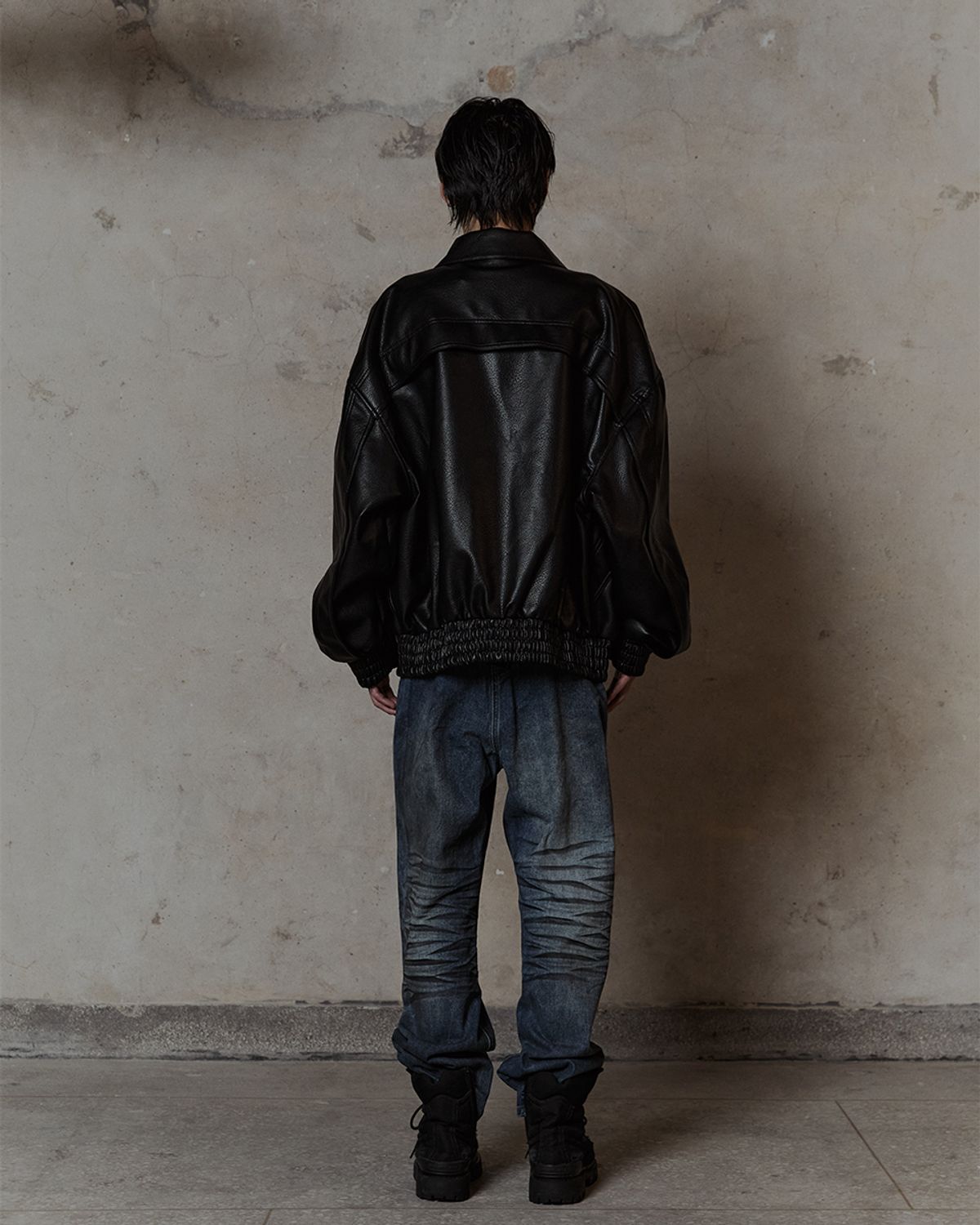 덤(THUMB) Contour Vegan Leather Blouson