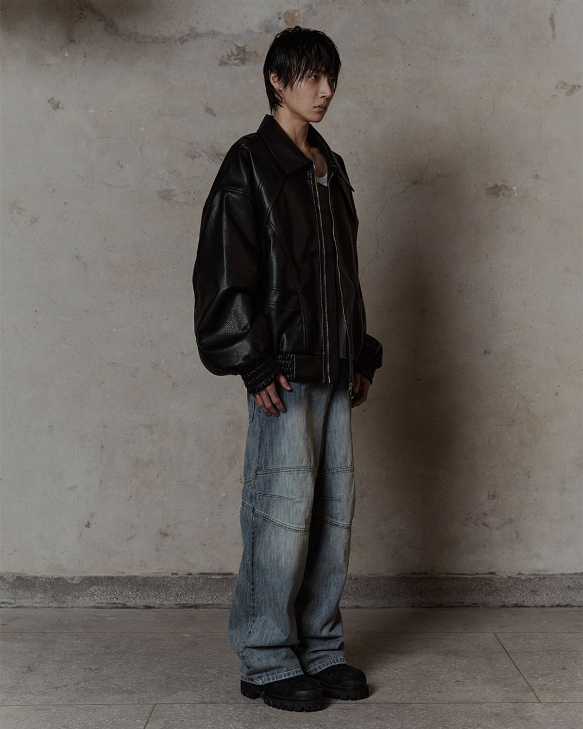 덤(THUMB) Panel Biker Denim