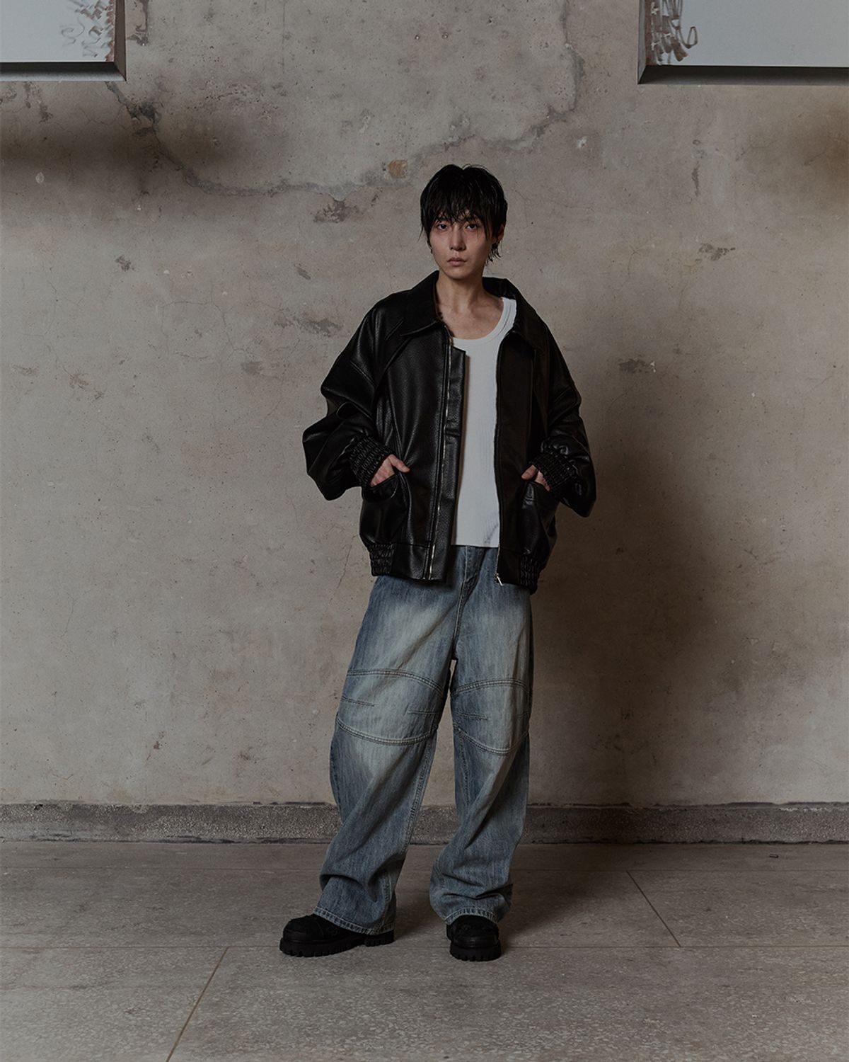 덤(THUMB) Panel Biker Denim