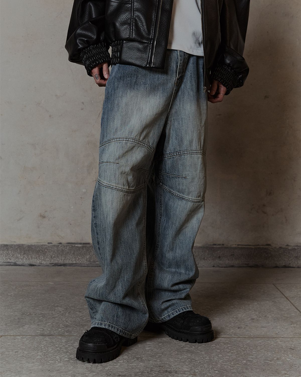 덤(THUMB) Panel Biker Denim
