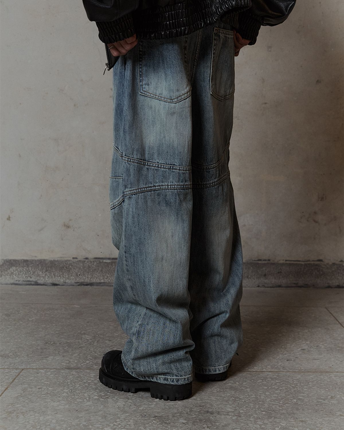 덤(THUMB) Panel Biker Denim
