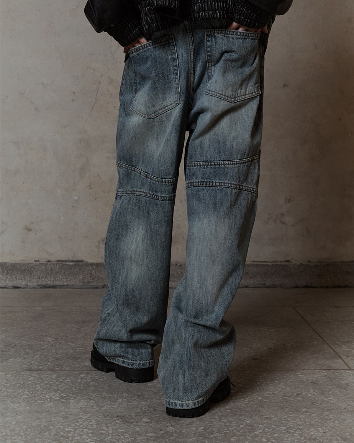 덤(THUMB) Panel Biker Denim