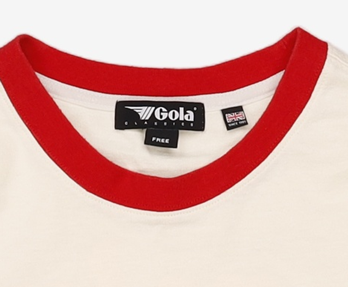 골라(GOLA) 링거 크롭 티셔츠 W RINGER CROP TS FREE
